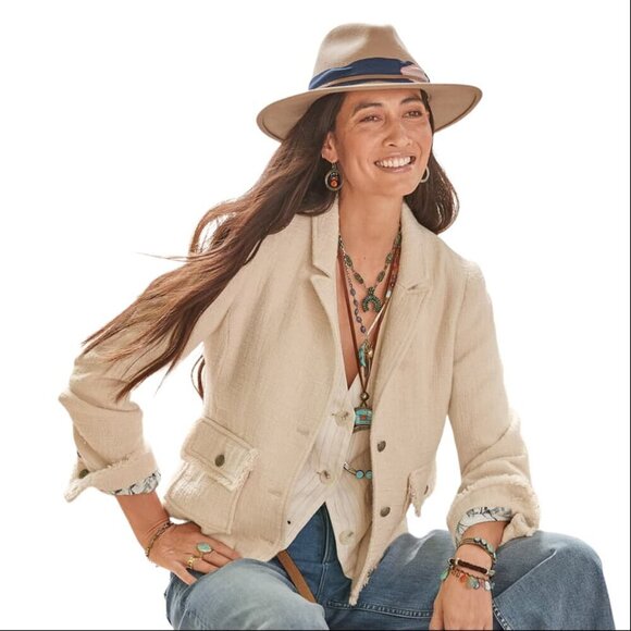 Sundance White Textured Blazer - Picture 9 of 9